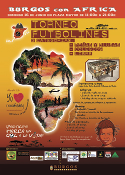 Cartel Burgos con Africa 2013 (Futbolines)