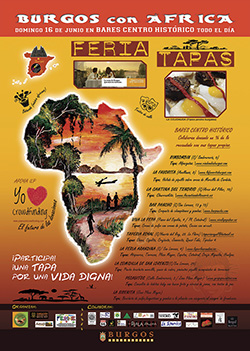 Cartel Burgos con Africa 2013 (Tapas)